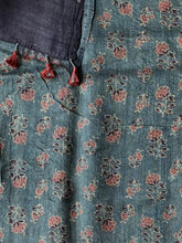 Load image into Gallery viewer, Ajrakh Desi Tussar Silk Saree