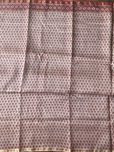 Block-Printed Natural Dye Silk-Cotton Saree