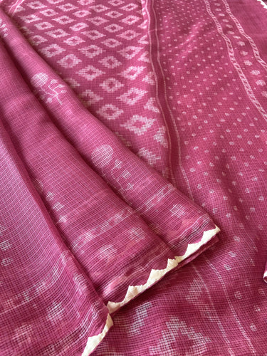 Kota Doria Appliqué Details Saree