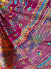 Load image into Gallery viewer, Lambani Embroidered Handwoven Maheshwari Silk-Cotton Saree.