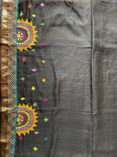 Load image into Gallery viewer, Lambani Embroidered Handwoven Maheshwari Silk-Cotton Saree.