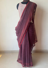 Load image into Gallery viewer, Kota Doria Crochet Lace Sarees