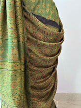 Load image into Gallery viewer, Ajrakh Desi Tussar Silk Saree