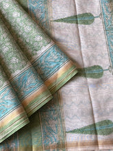 Load image into Gallery viewer, Block-Printed Silk-Cotton Saree