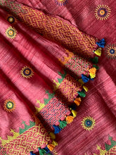 Load image into Gallery viewer, Lambani Embroidered Tussar Gheecha Dupatta