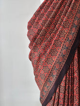 Load image into Gallery viewer, Ajrakh Mulberry Silk Saree