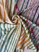 Load image into Gallery viewer, Lambani Embroidered Tussar Leheriya Saree