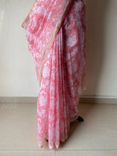 Load image into Gallery viewer, Block-Printed Silk-Cotton Saree