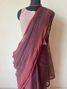 Kota Doria Crochet Lace Sarees