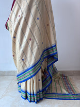 Load image into Gallery viewer, Karvati Kinar Vidarbha Tussar Jaala Palla Saree