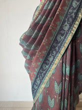 Load image into Gallery viewer, Block-Printed Silk-Cotton Saree