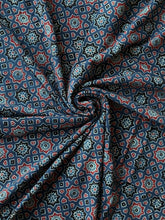 Load image into Gallery viewer, Ajrakh Cotton Fabric 1 - Hand Block Print Natural Dye Yardage