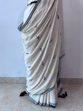 Load image into Gallery viewer, Handwoven Bhujodi Kala Cotton Saree