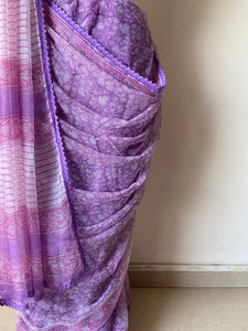 Kota Doria Crochet Lace Sarees