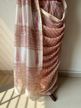 Load image into Gallery viewer, Block-Printed Silk-Cotton Saree