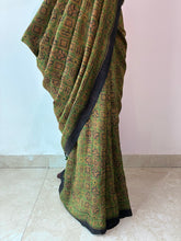 Load image into Gallery viewer, Ajrakh Desi Tussar Silk Saree