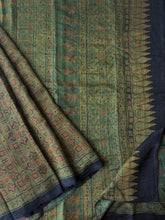 Load image into Gallery viewer, Ajrakh Desi Tussar Silk Saree
