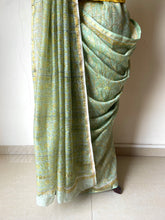 Load image into Gallery viewer, Block-Printed Silk-Cotton Saree