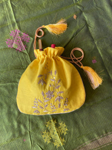 Silk Potli Yellow