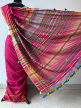 Load image into Gallery viewer, Handwoven Bhujodi Mulberry silk Saree