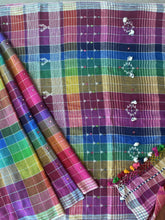 Load image into Gallery viewer, Handwoven Bhujodi Kala Cotton Saree