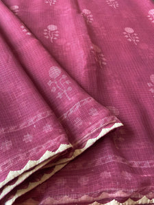 Kota Doria Appliqué Details Saree