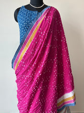 Load image into Gallery viewer, Bhujodi Bandhej Kala Cotton Saree