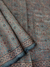 Load image into Gallery viewer, Ajrakh Tussar Silk Saree