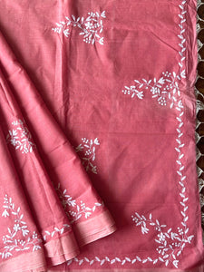 Appliqué Mangalgiri Handwoven Cotton Saree