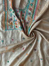 Load image into Gallery viewer, Lambani Tussar Unstitched Kurta - Natural Tussar