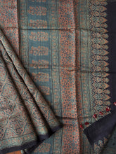 Load image into Gallery viewer, Ajrakh Tussar Silk Saree