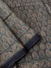 Load image into Gallery viewer, Ajrakh Tussar Silk Saree