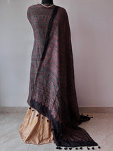 Load image into Gallery viewer, Ajrakh Tussar Kurta Dupatta Set