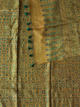 Load image into Gallery viewer, Ajrakh Tussar Kurta Dupatta Set