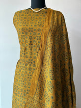 Load image into Gallery viewer, Ajrakh Tussar Kurta Dupatta Set