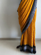 Load image into Gallery viewer, Ajrakh Bandhej fine Modal Silk Saree