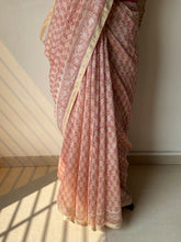 Load image into Gallery viewer, Block-Printed Silk-Cotton Saree
