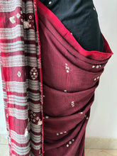 Load image into Gallery viewer, Handwoven Bhujodi Kala Cotton Saree