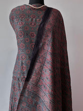 Load image into Gallery viewer, Ajrakh Tussar Kurta Dupatta Set