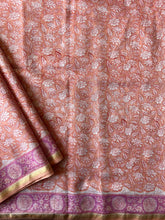 Load image into Gallery viewer, Block-Printed Silk-Cotton Saree