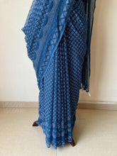 Load image into Gallery viewer, Kota Doria Appliqué Details Saree