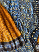 Load image into Gallery viewer, Ajrakh Bandhej fine Modal Silk Saree