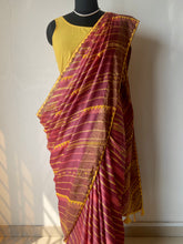 Load image into Gallery viewer, Lambani Embroidered Tussar Leheriya Saree