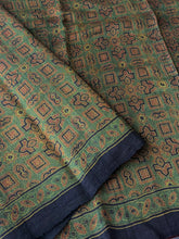 Load image into Gallery viewer, Ajrakh Desi Tussar Silk Saree