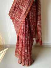 Load image into Gallery viewer, Block-Printed Natural Dye Silk-Cotton Saree