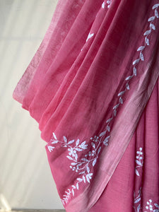 Appliqué Mangalgiri Handwoven Cotton Saree