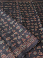 Load image into Gallery viewer, Ajrakh Desi Tussar Silk Saree