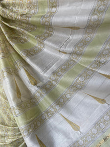 Block-Printed Silk-Cotton Saree