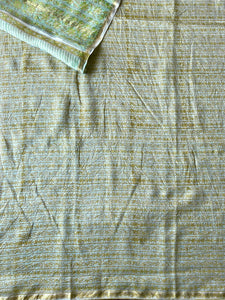 Block-Printed Silk-Cotton Saree