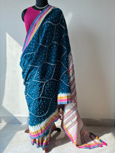 Load image into Gallery viewer, Bhujodi Bandhej Kala Cotton Saree
